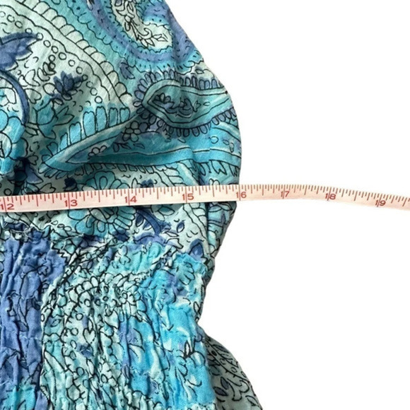 Blue paisley boho maxi sundress size M - Picture 5 of 5